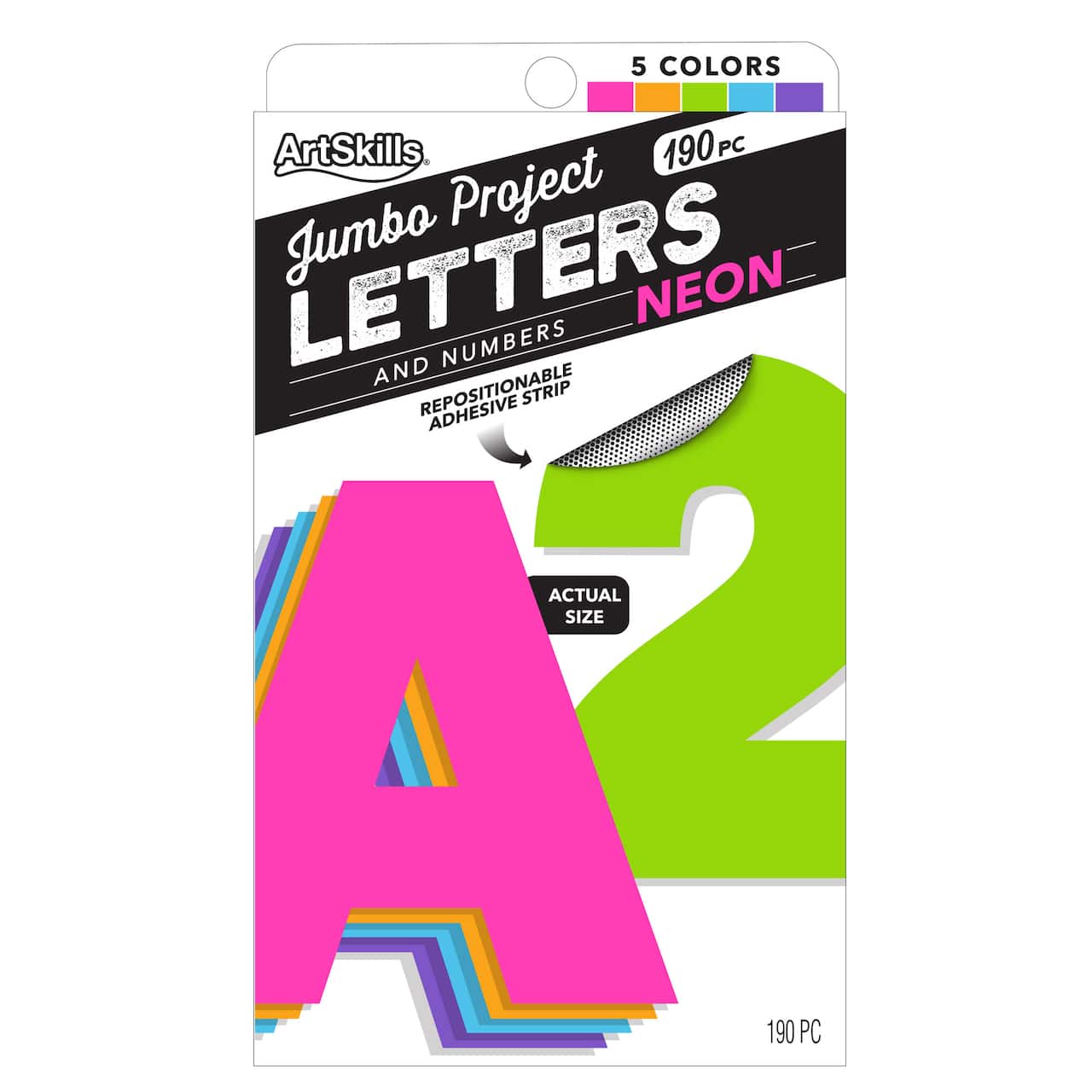 ArtSkills® 4" Neon 190 Piece Paper Poster Letter Set